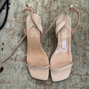 Brother Vellies Nude Strappy Heels
